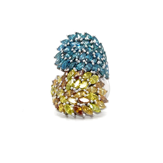 Fire & Ice Multi Color Diamond  Ring