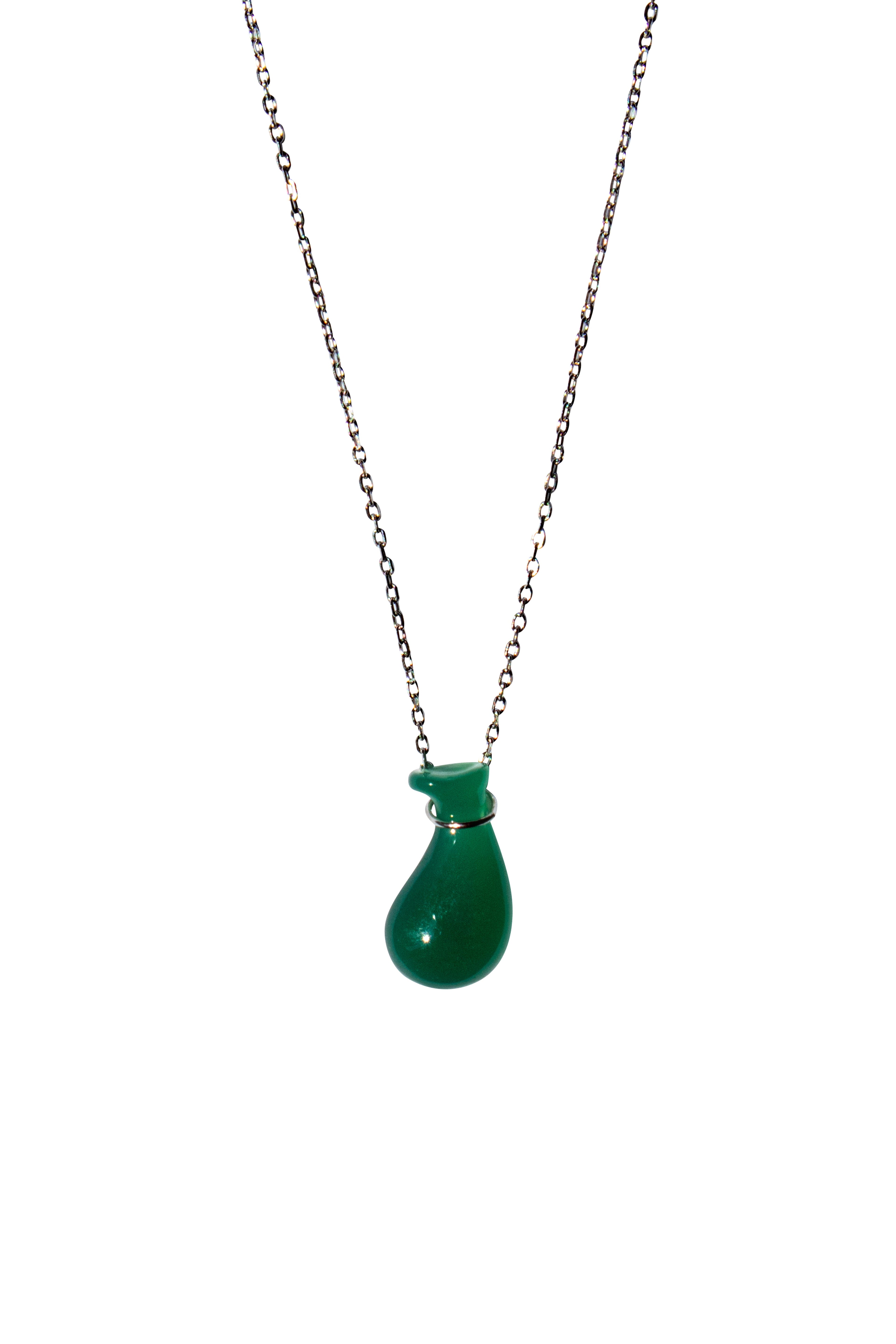 Fudai — Green Jade Stone Pendant Necklace