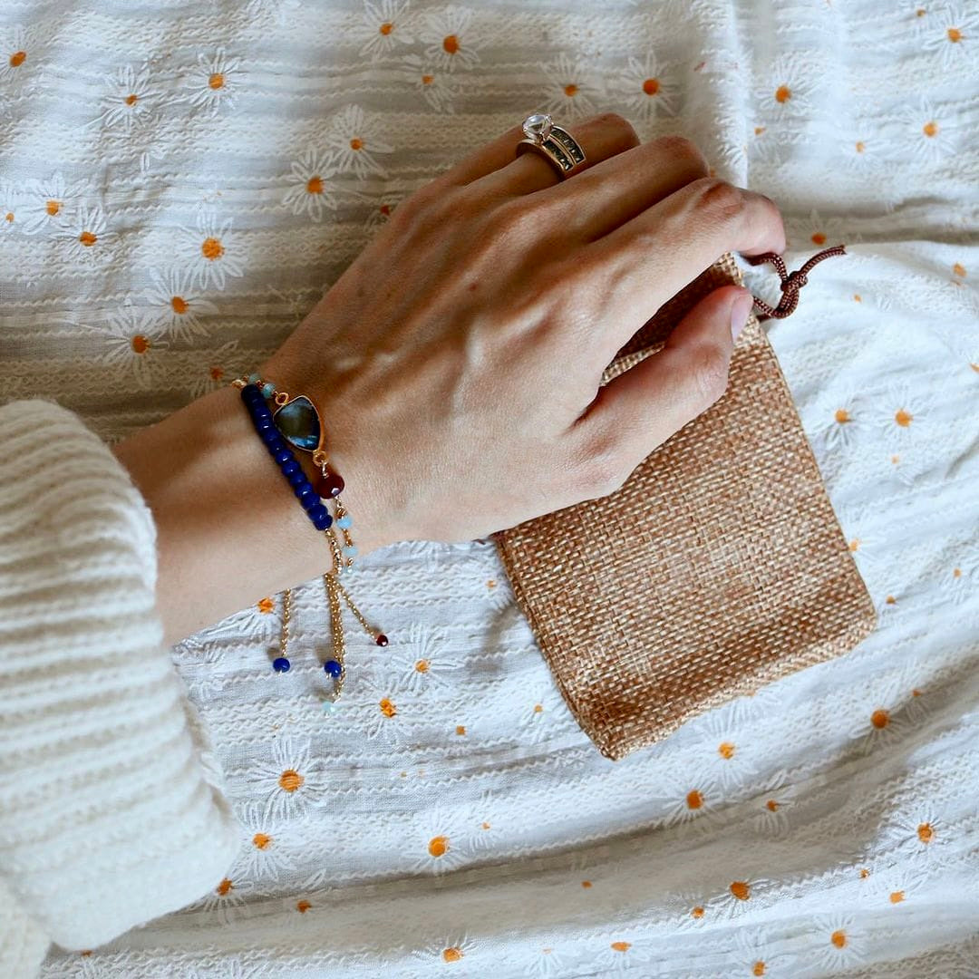 London Blue Quartz Adjustable Gemstone Bracelet