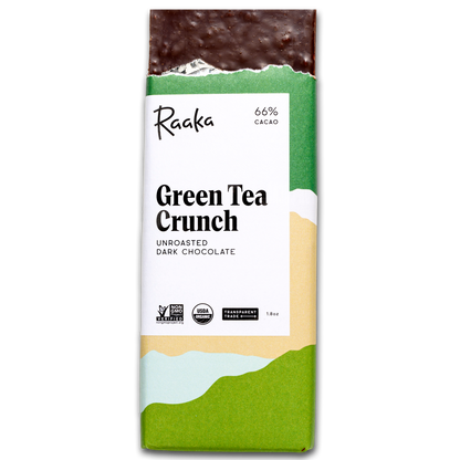 Green Tea Crunch Bar - Raaka Chocolate