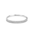 Diamond Baguette & Round Bangle