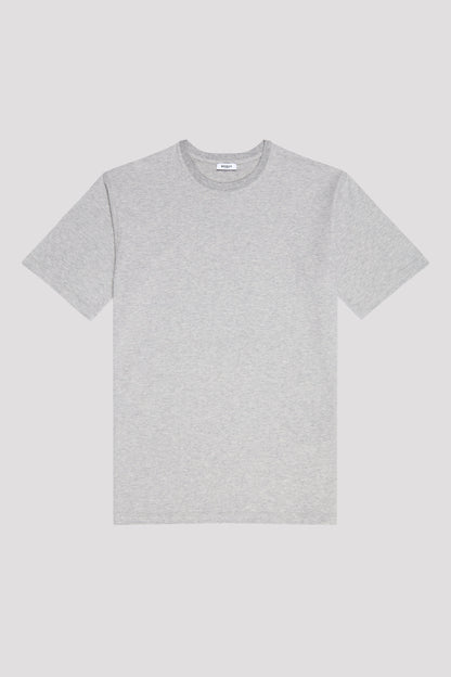 Grey Mélange Crew Neck T-Shirt in Supima Cotton