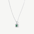 Lumière 18 Carat White Gold Emerald Necklace