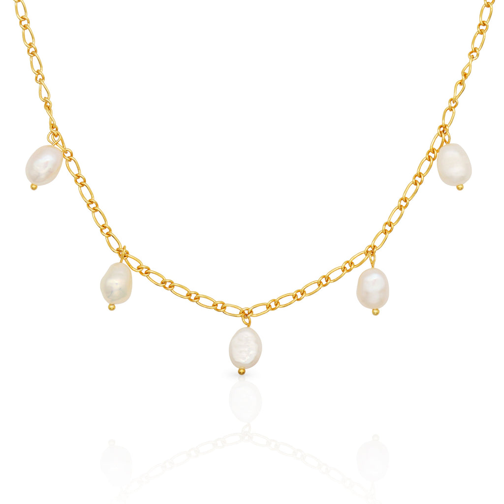 PEARL CHARM 18K GOLD PLATED