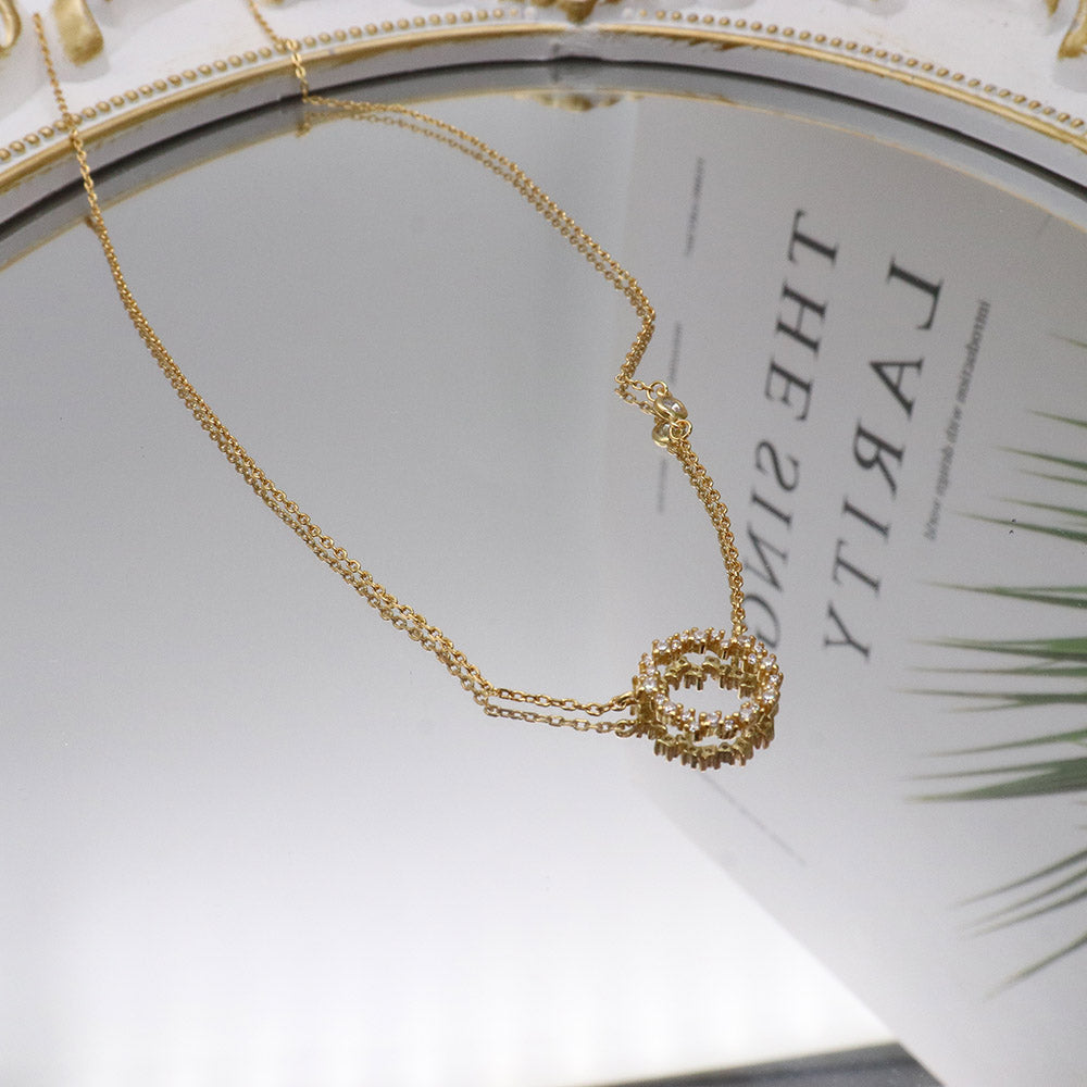 RING CHARM GOLD NECKLACE