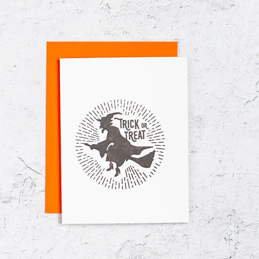 Trick or Treat Witch Halloween Card Box Set of 10