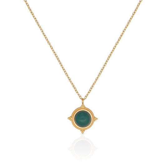 GREEN CAT EYE NECKLACE