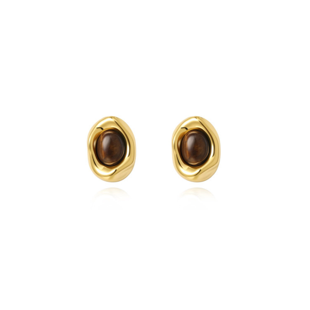 Saylor Tiger Eye Studs