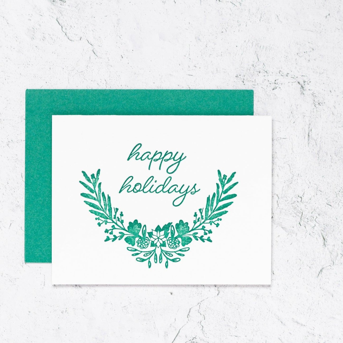 Happy Holidays Half Wreath Box Set of 10