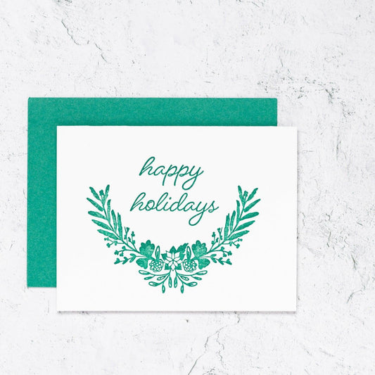 Happy Holidays Half Wreath Box Set of 10