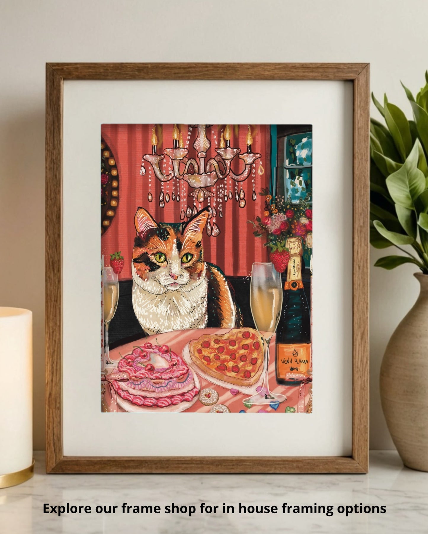 Calico - Build Your Pet Portrait Paper Print