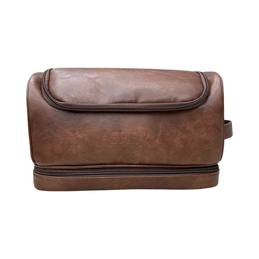 Vegan Leather Shave Bag