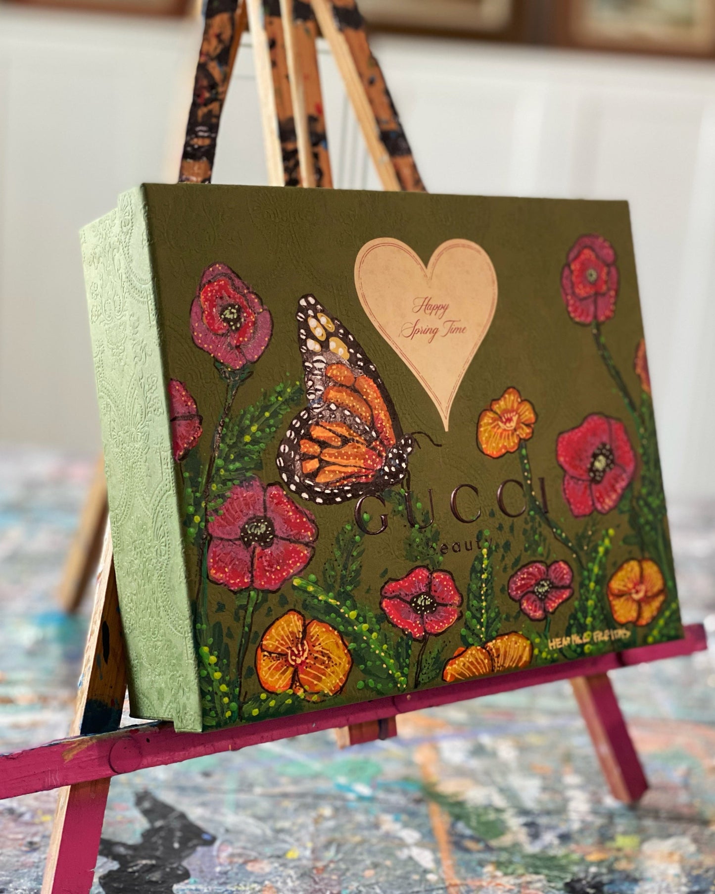Designer Garden ( Original Painting - On Perfume Box )