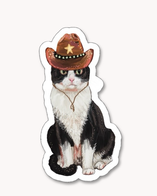 Cowboy Cat Sticker