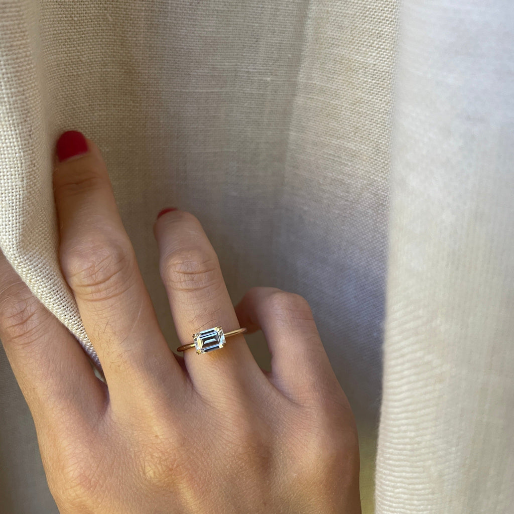 14K Moissanite Solitaire Ring