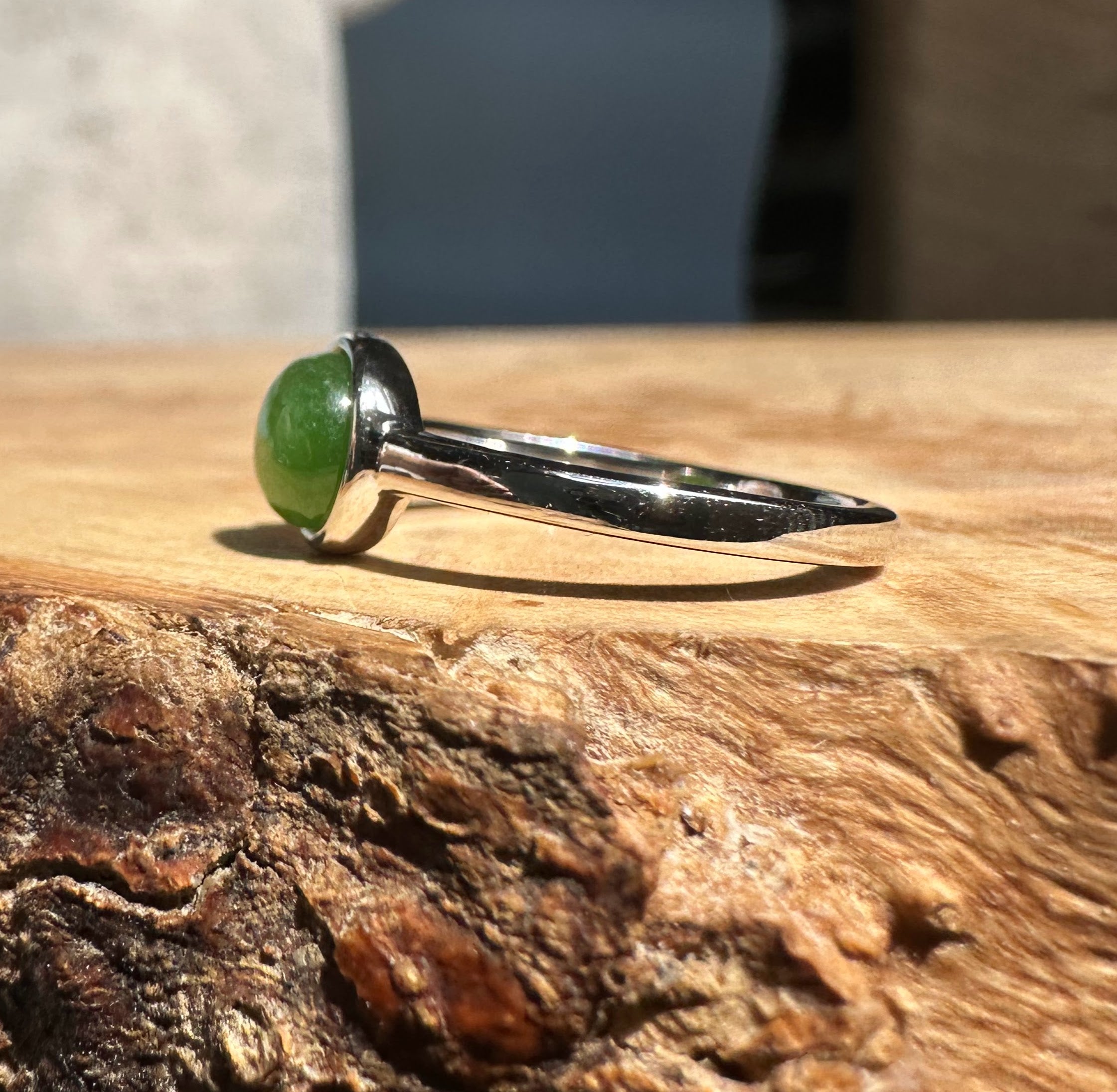 Canadian Jade Silver Ring - 2417