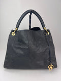 LOUIS VUITTON Artsy MM Monogram Empreinte Infini Blue Tote Hand Bag