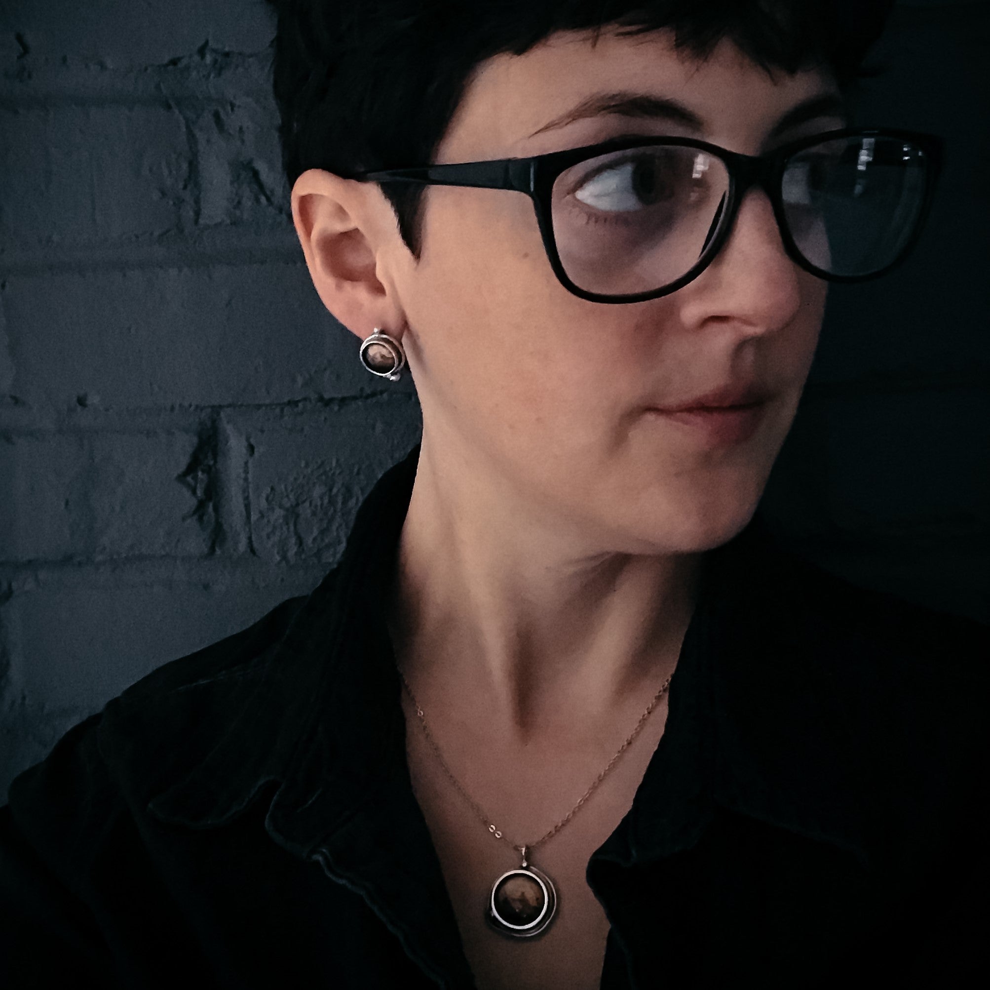 Mars and Moons Pendant Necklace