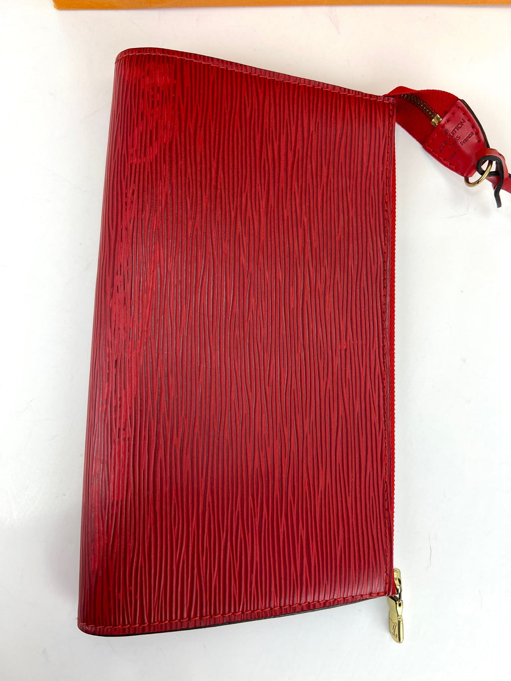 Louis Vuitton Handbag Epi 24 Pochette Accessories Red Leather Crossbody Bag Preowned