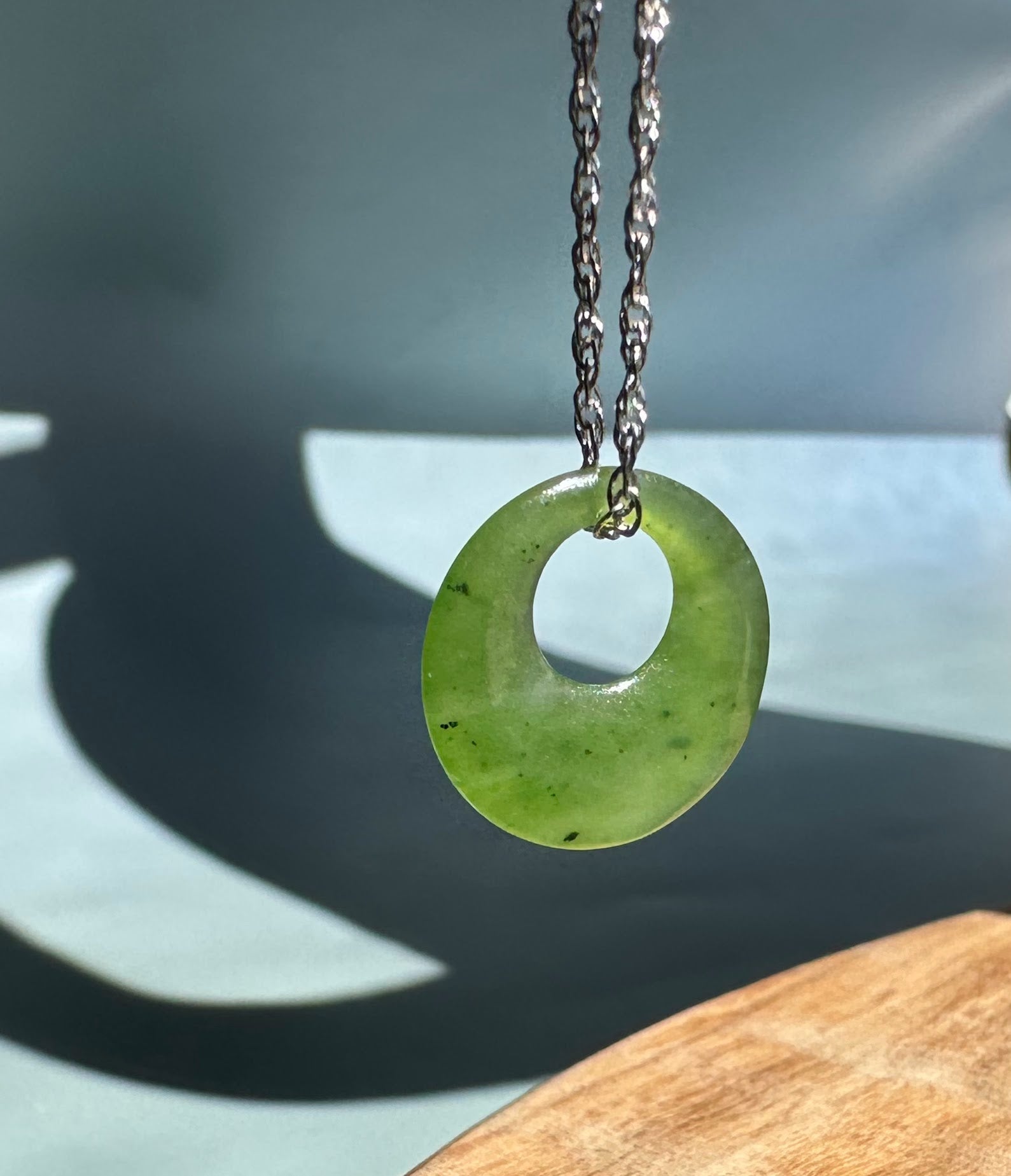 Jade Circle Pendant, 15mm - 3245