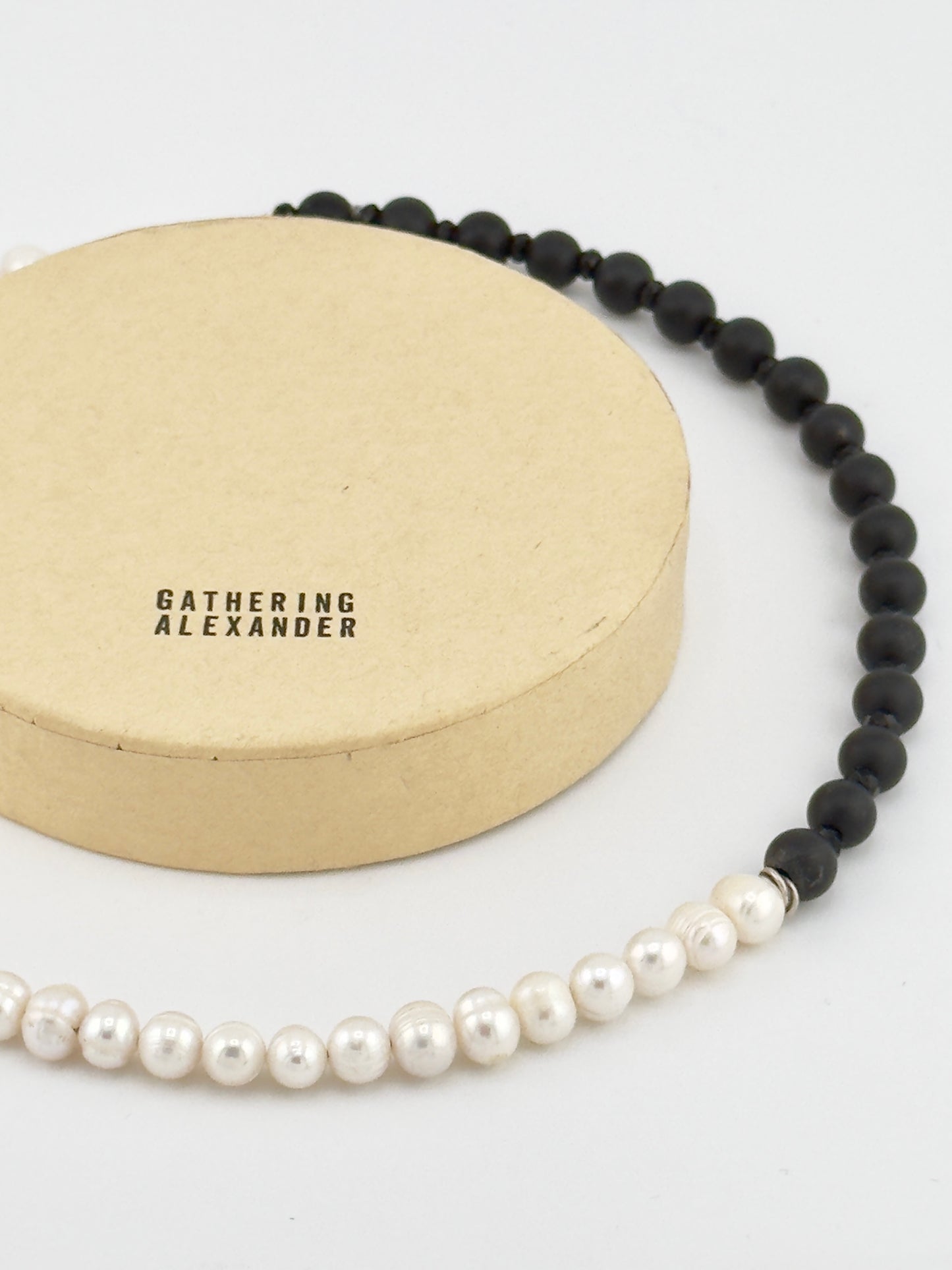 Onyx & FW Pearl Toggle Necklace