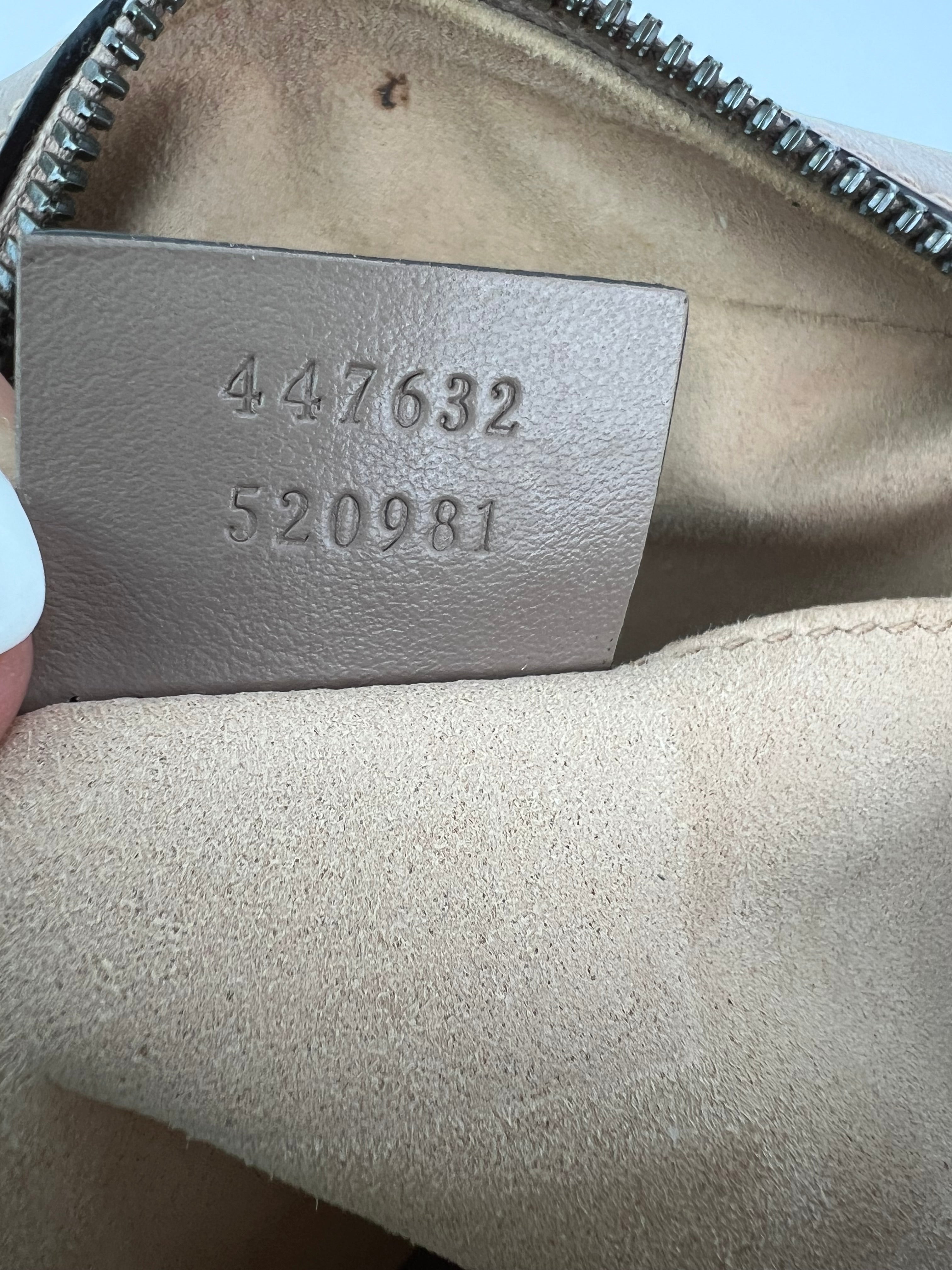 Gucci GG Marmont Small Chain Beige Matelasse Leather Crossbody Bag