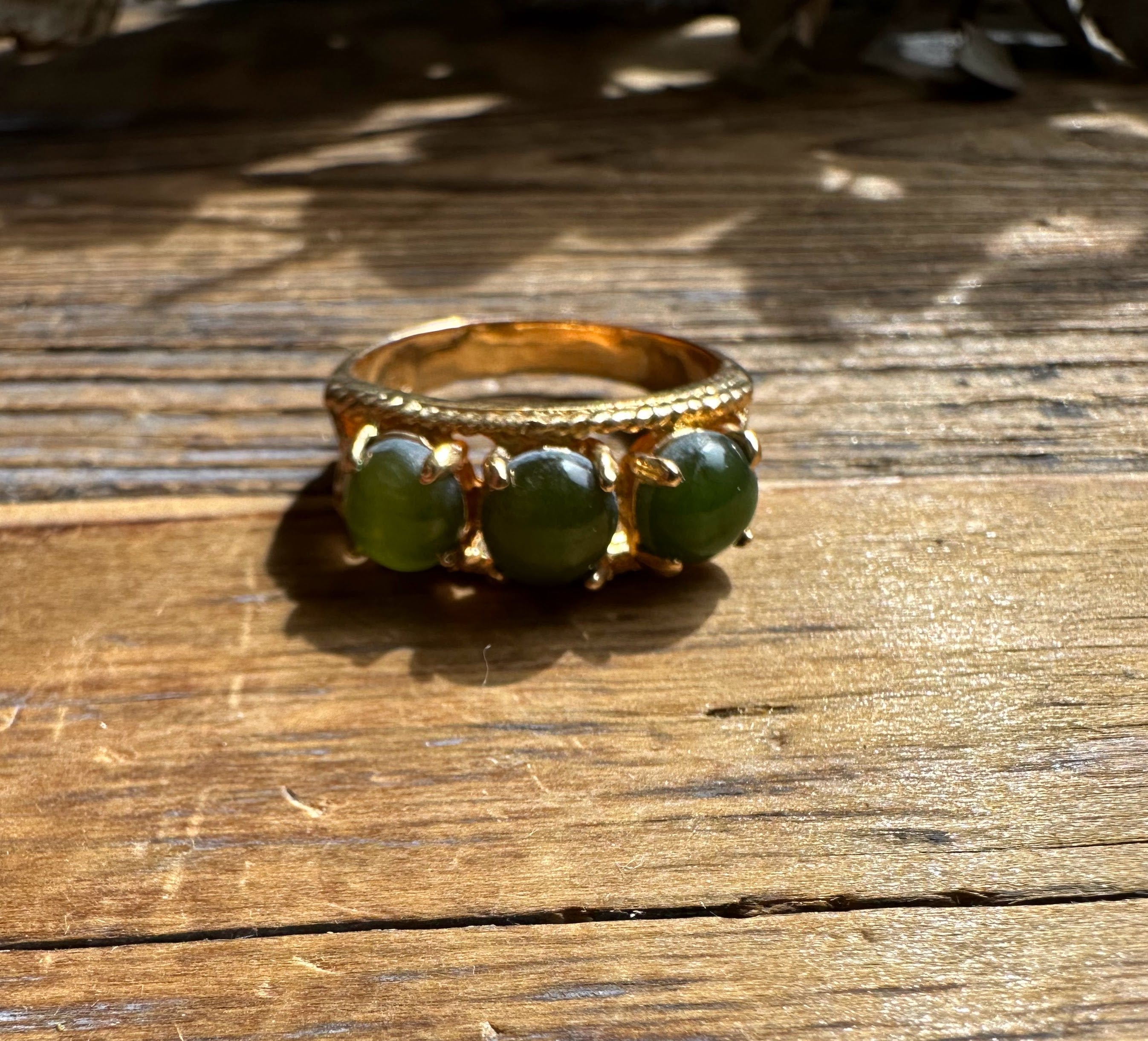 Vintage Jade Round Rings - #222G
