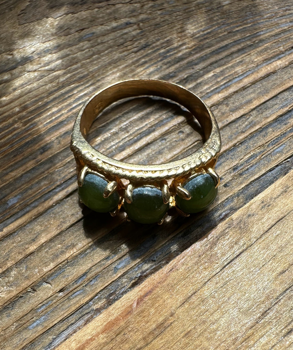 Vintage Jade Round Rings - #222G