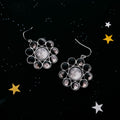 Moon Phases Halo Dangle Earrings