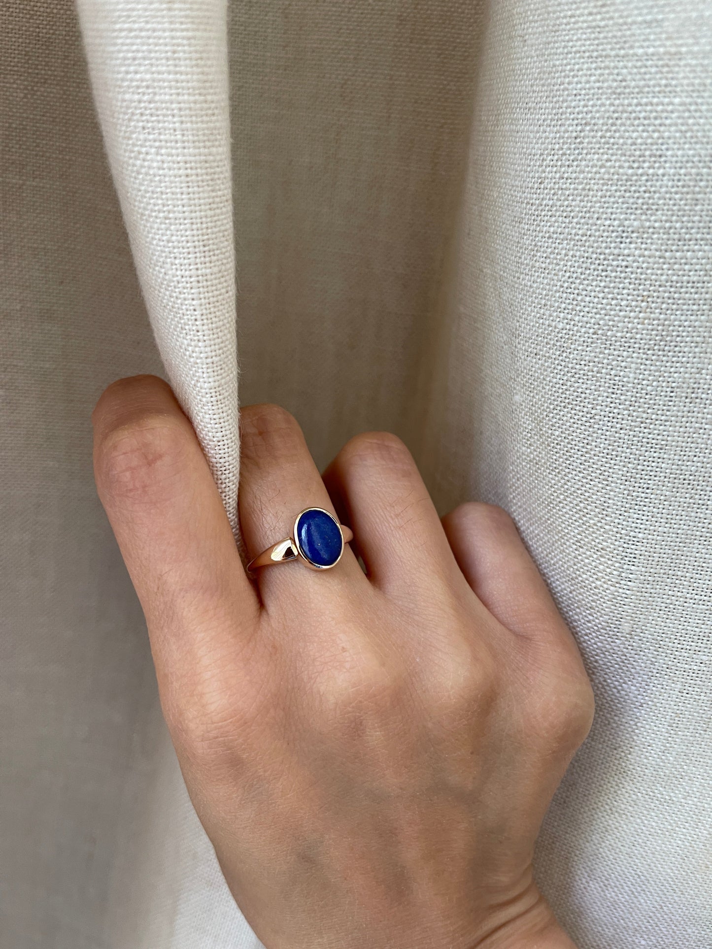 14K Blue Lapis Ring