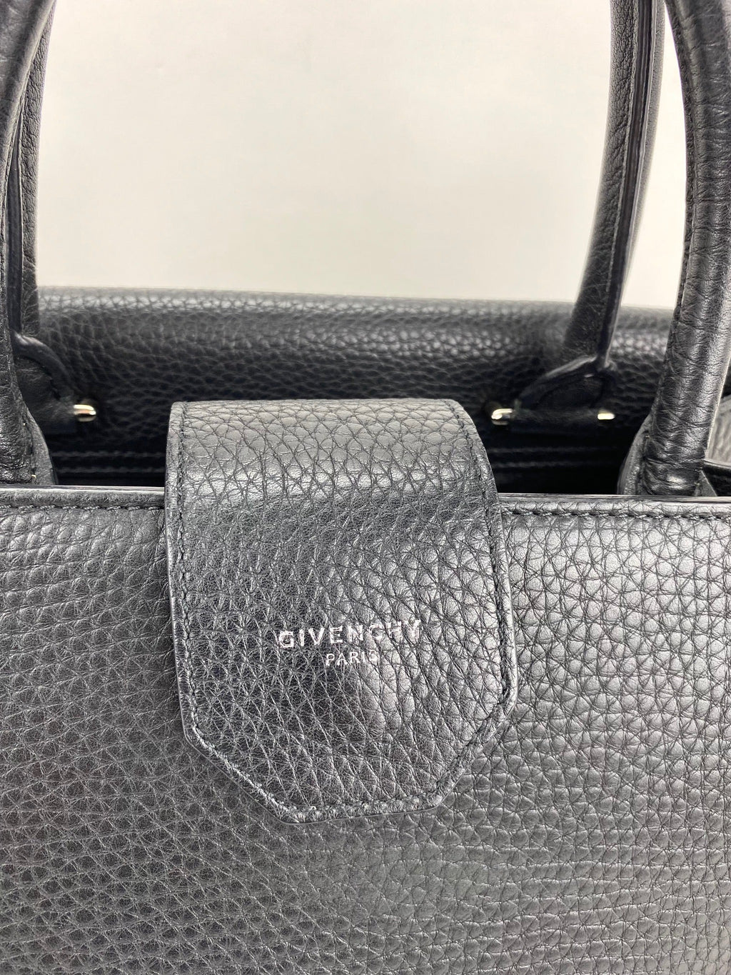 Givenchy Obsedia Medium Flap Black Pebbled Calfskin Satchel Hand Bag