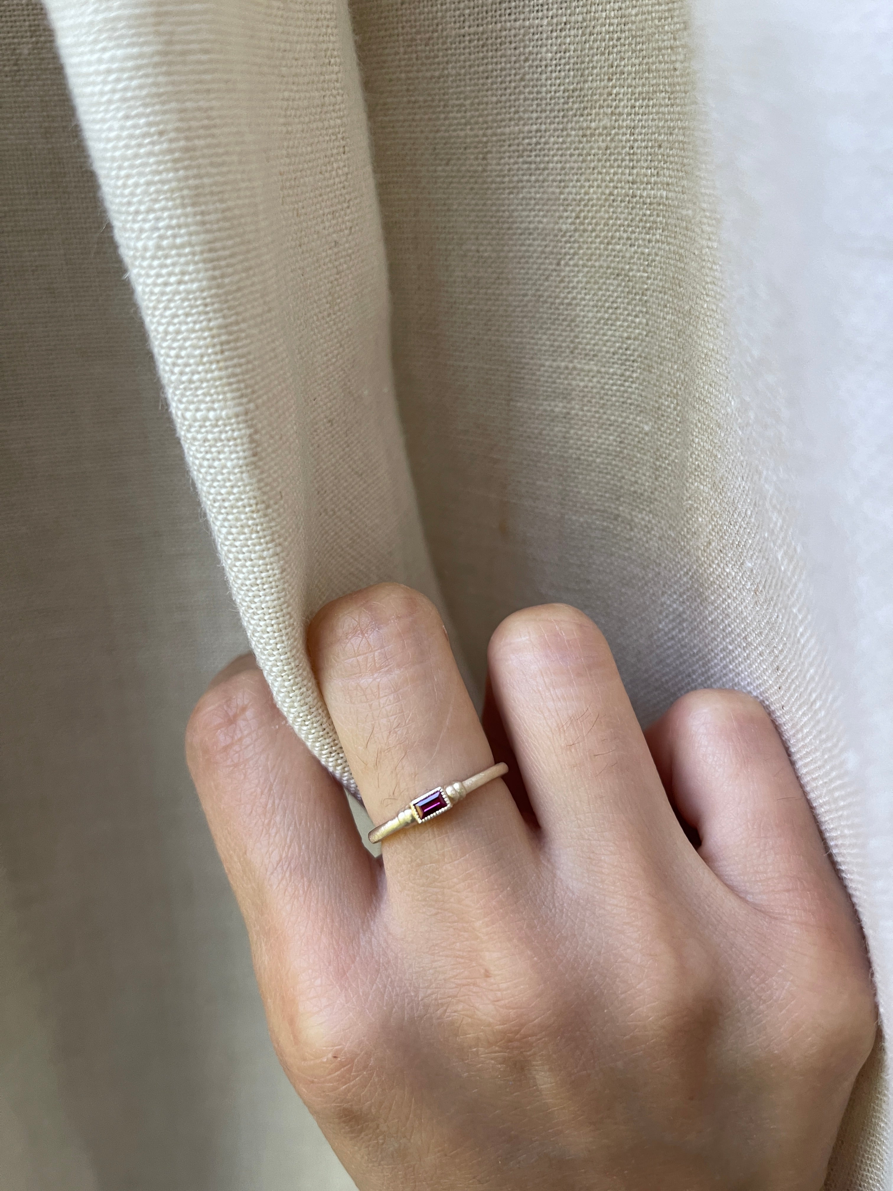 Baguettte Ruby Ring