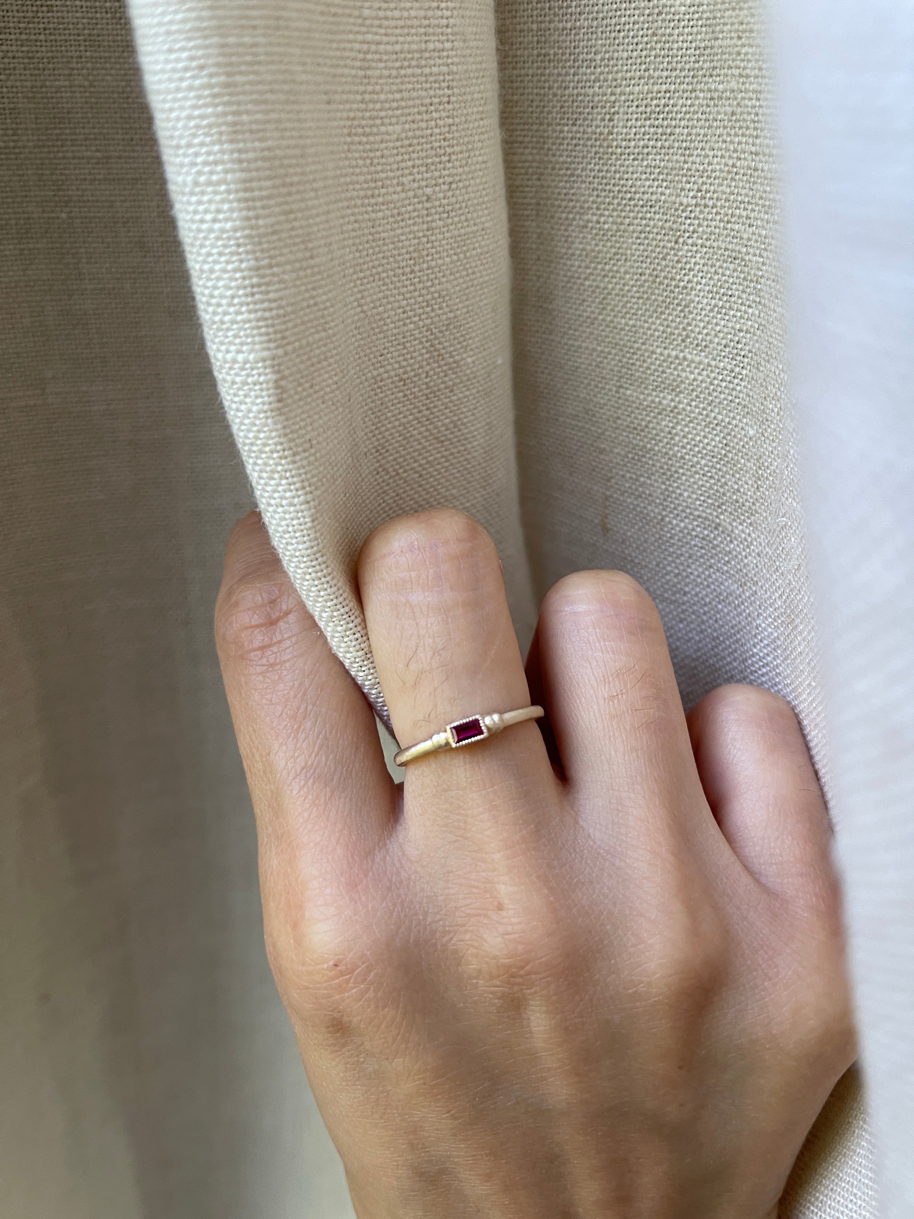Baguettte Ruby Ring