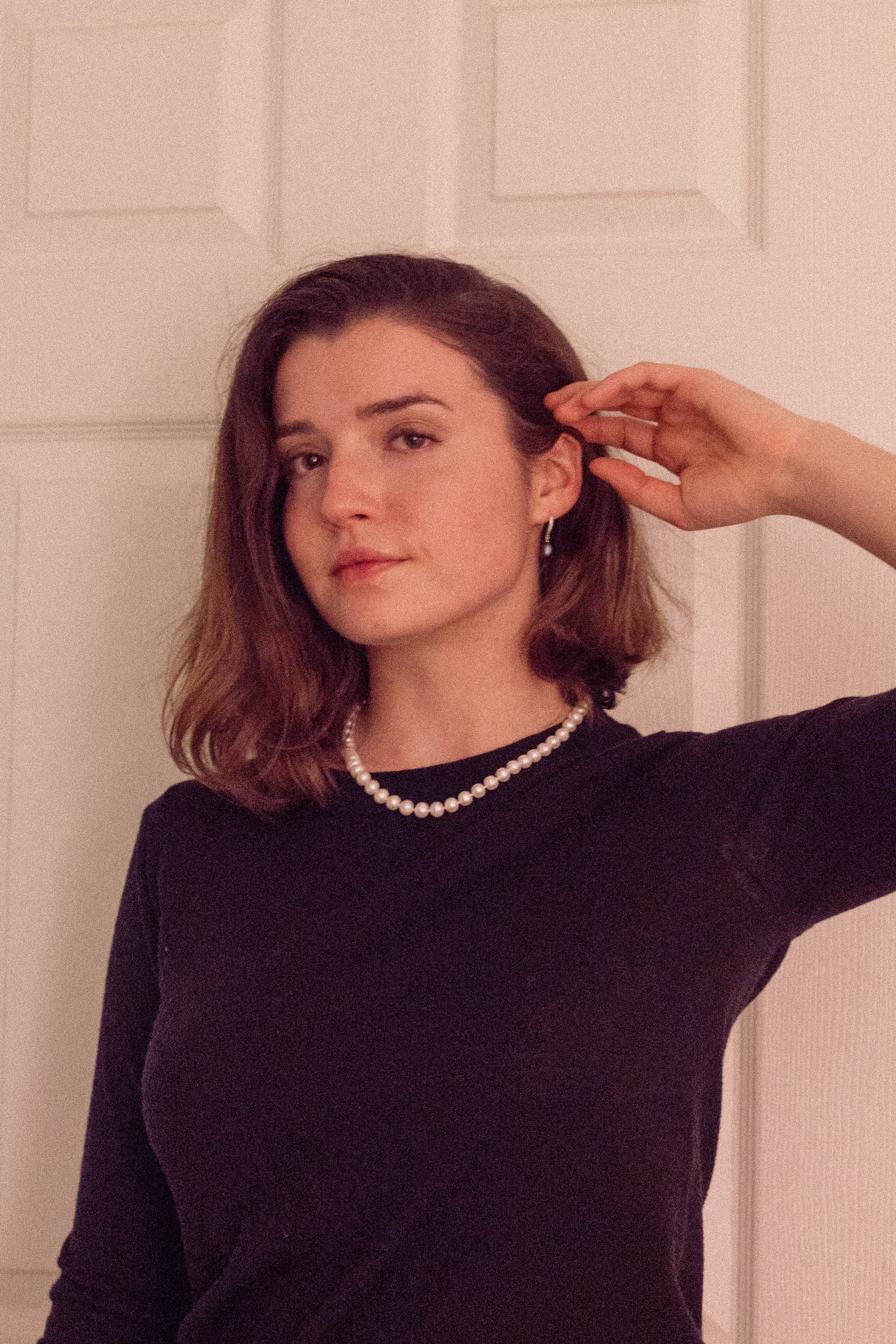 AAA freshwater pearl strand with crystal clasp