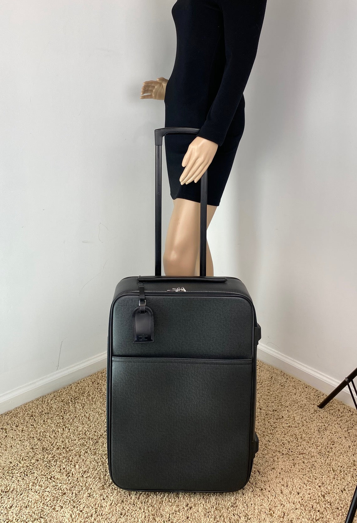 Louis Vuitton Pegase 60 Ardoise Taiga  Rolling suitcase carry on Luggage pre owned