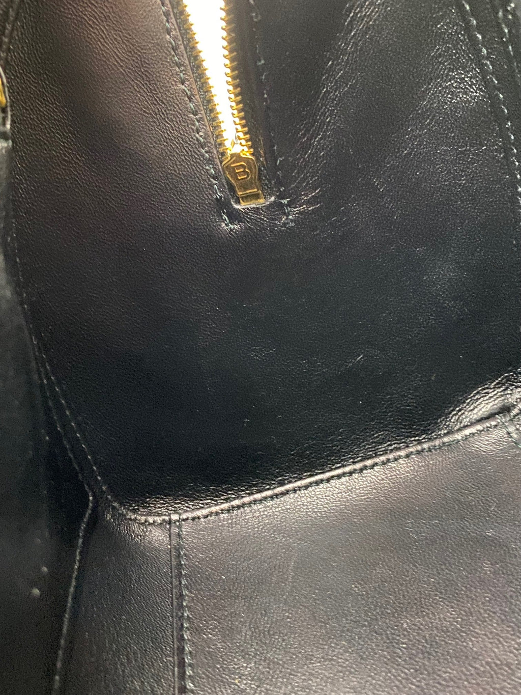 Balenciaga Ville Bowling Small Black Grained Leather Satchel Crossbody Bag