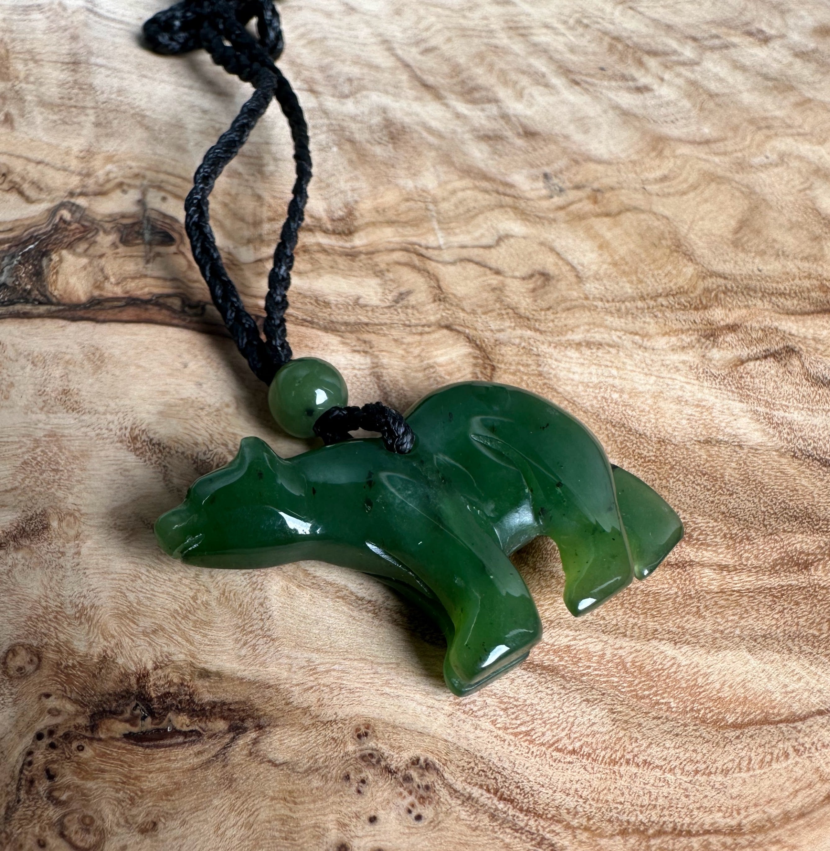 Jade Bear Pendant 35mm