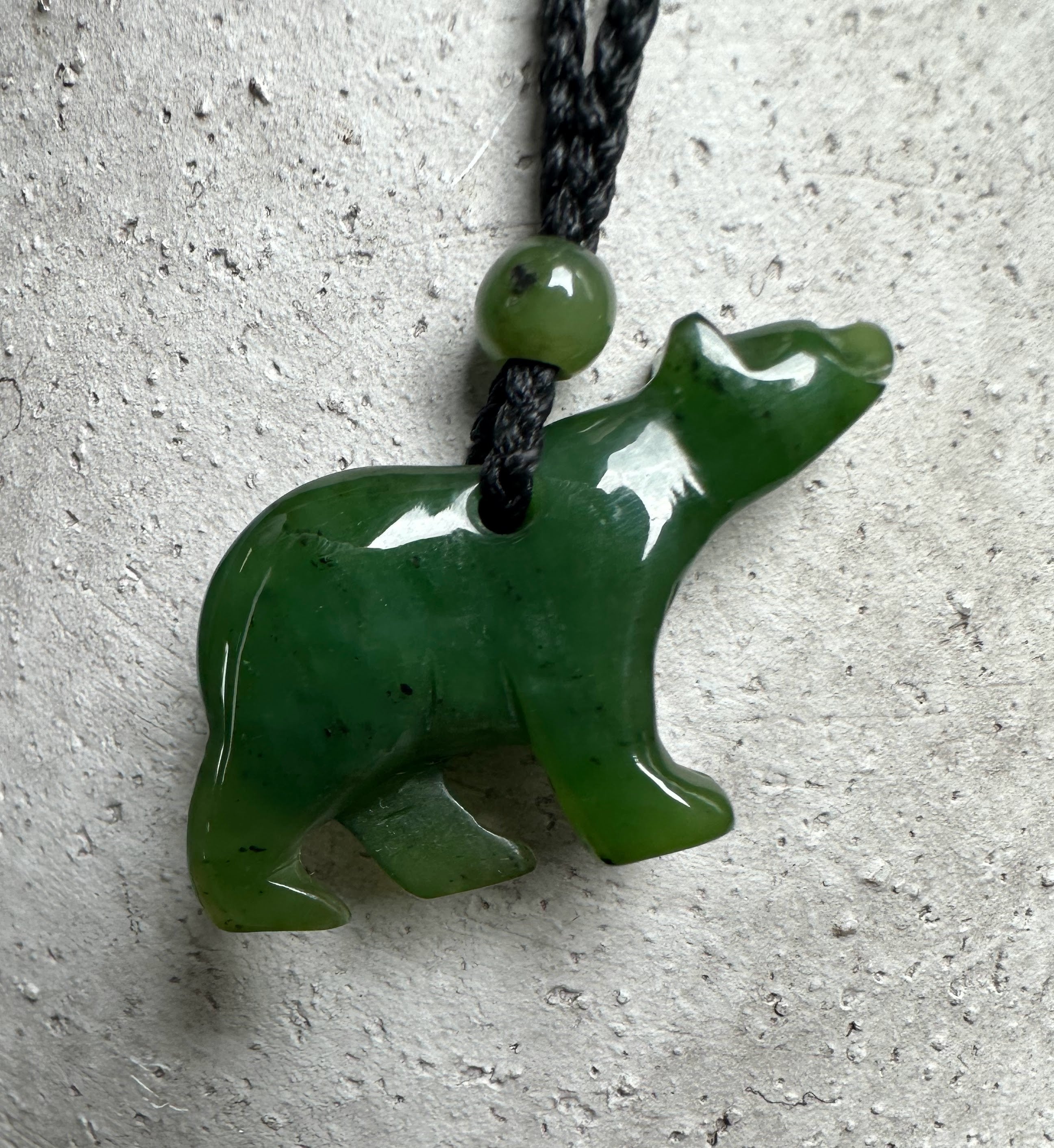 Jade Bear Pendant 35mm
