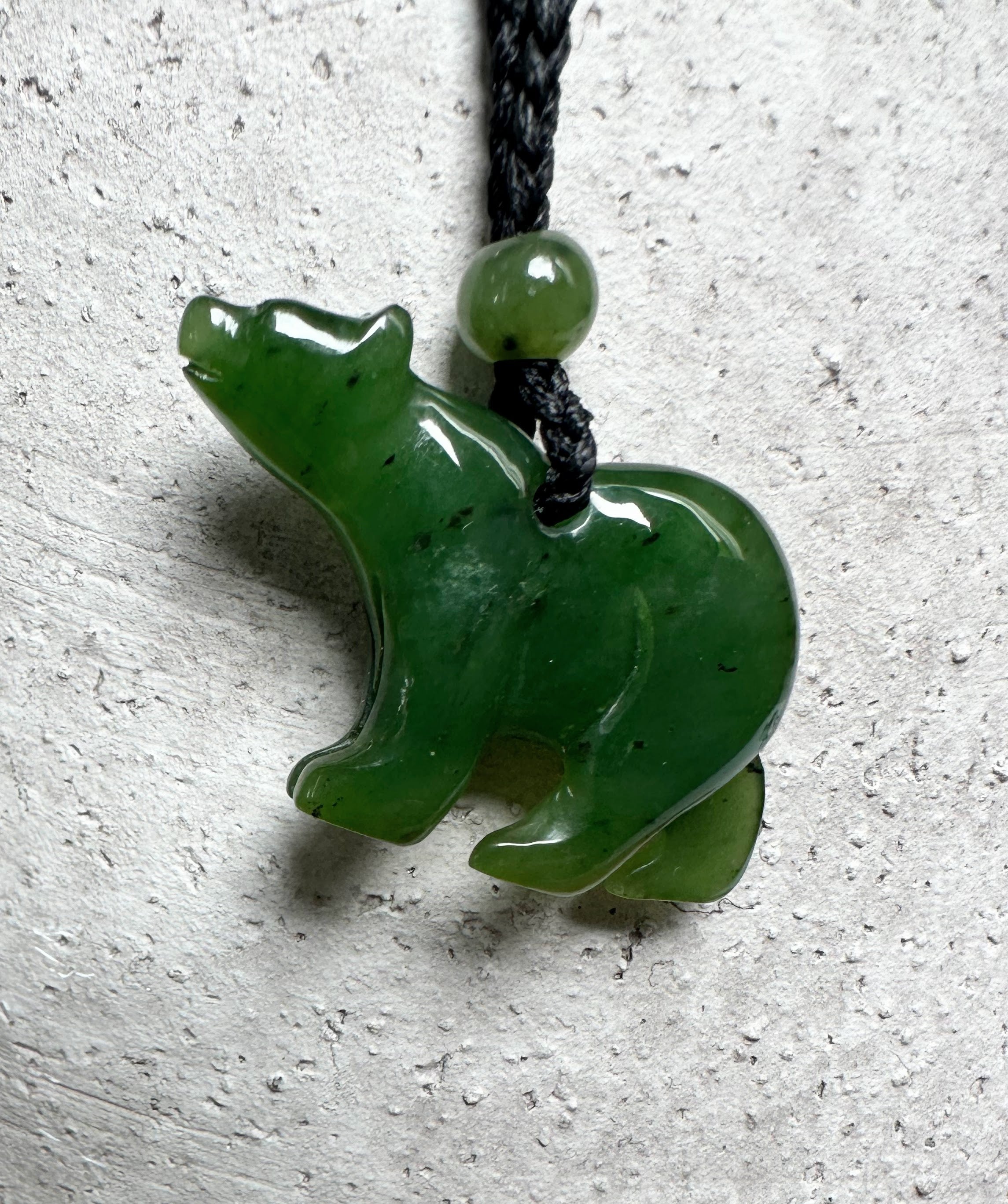 Jade Bear Pendant 35mm