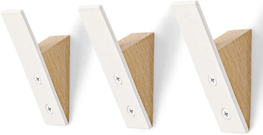 Wood & Metal Wall Coat Hat Hanger