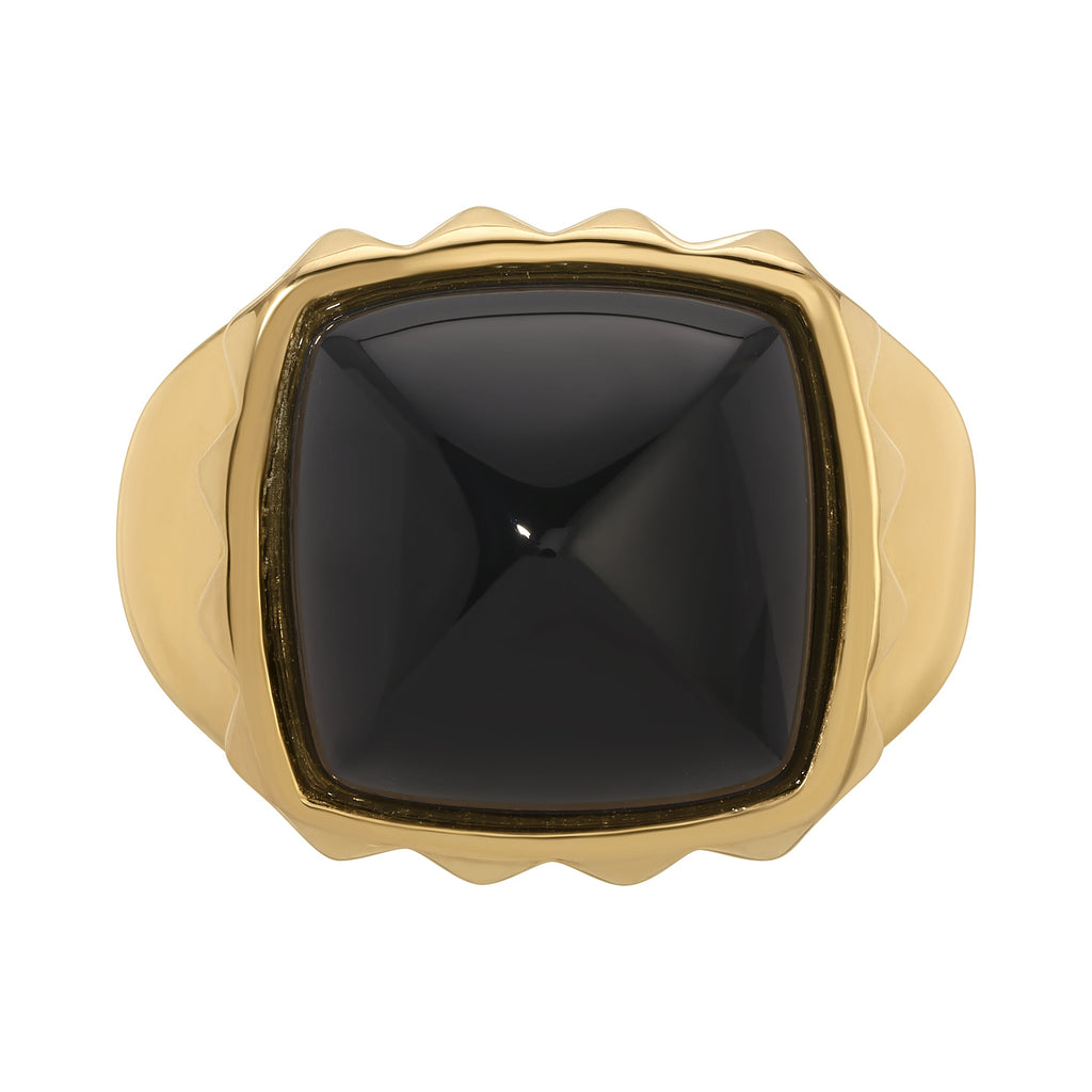 Onyx Pyramid Ring