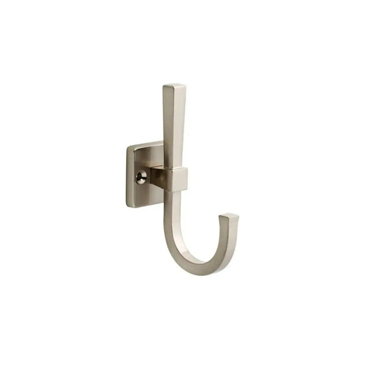 Modern Brushed Nickel Double Hook