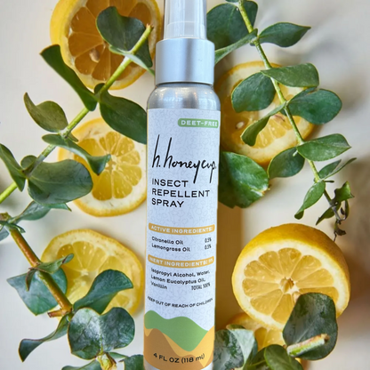 Insect Repellent Spray with real lemons and eucalyptus ingredients