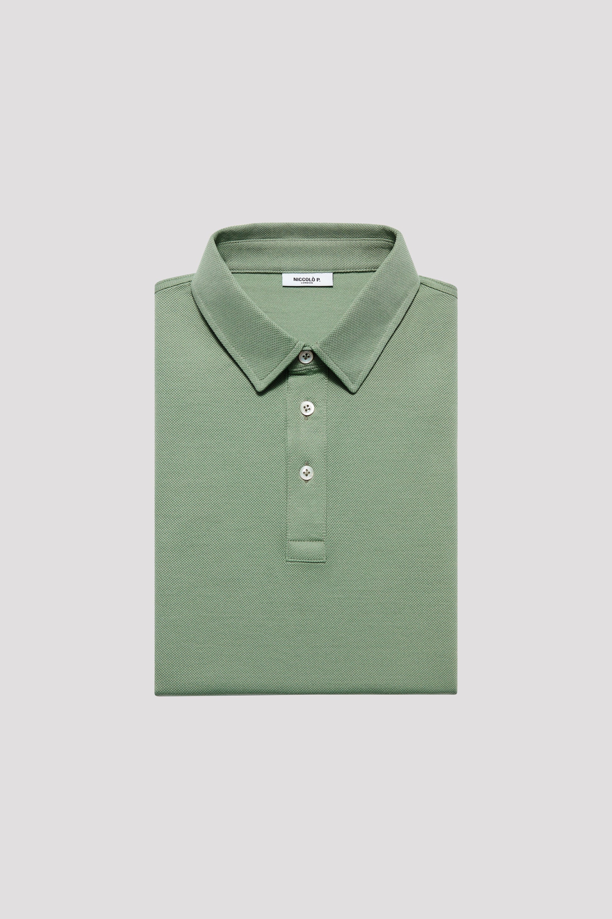 Jade Green Polo Shirt Egyptian Cotton