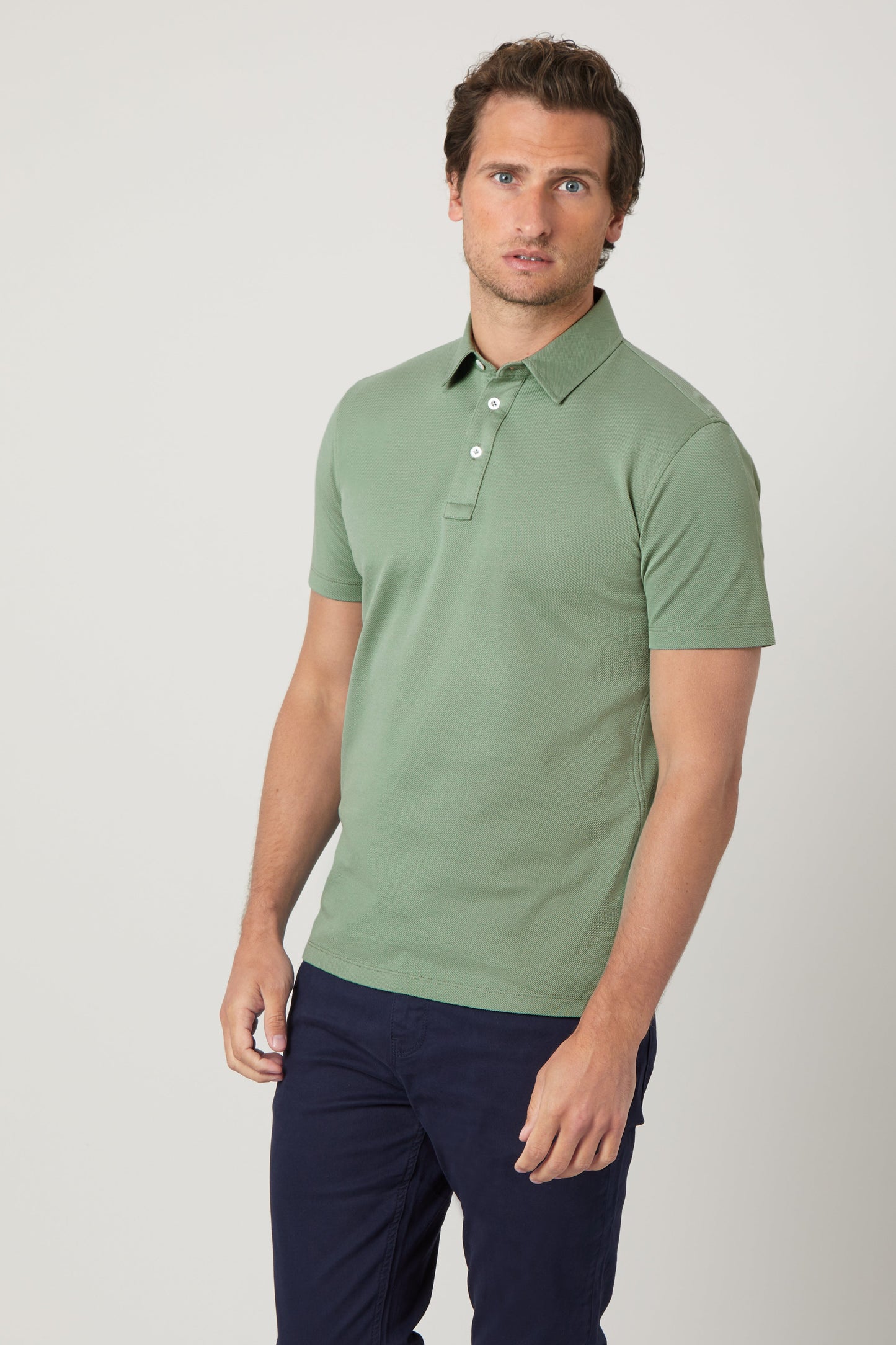 Jade Green Polo Shirt Egyptian Cotton