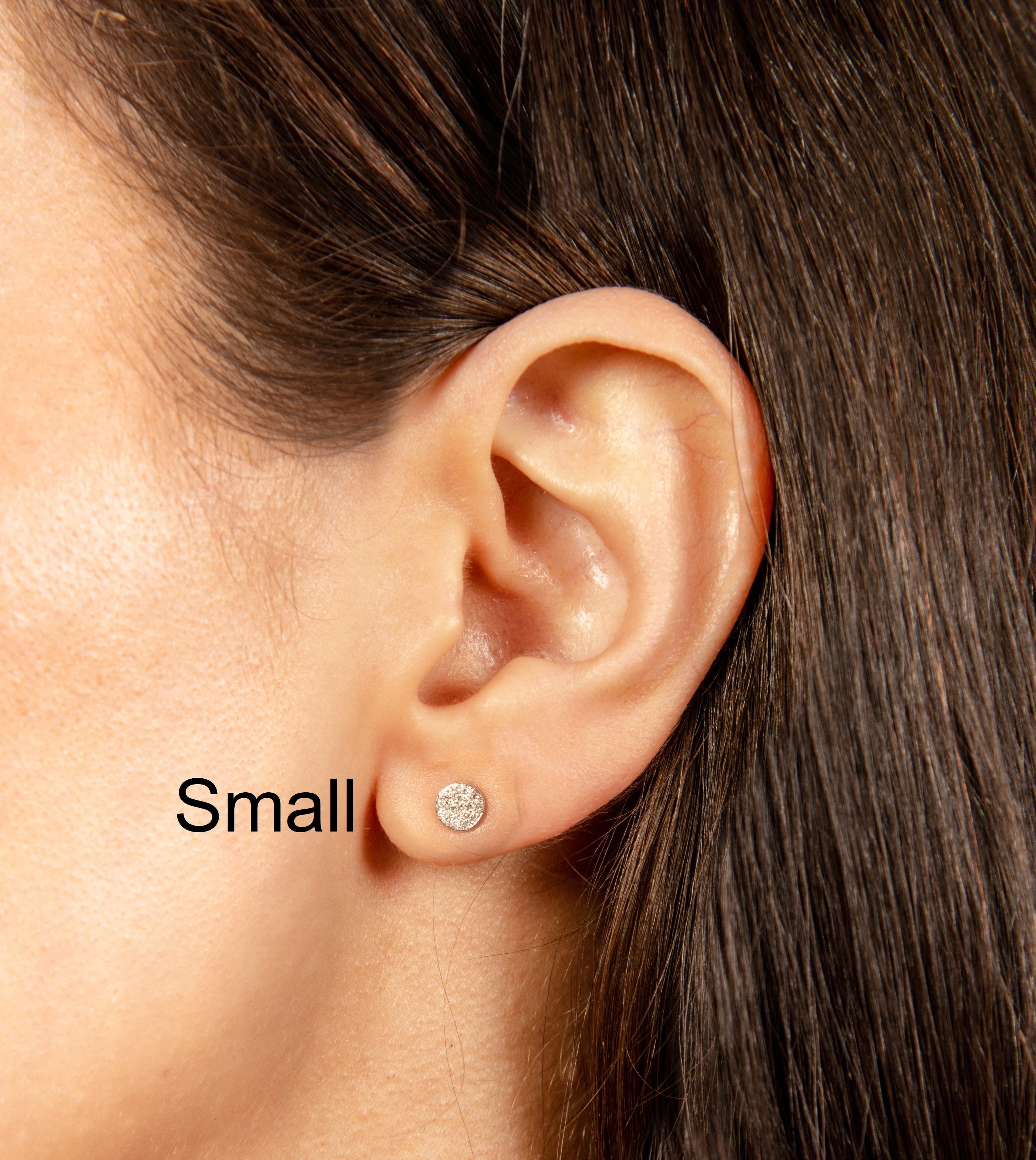 Diamond Round Stud Earring