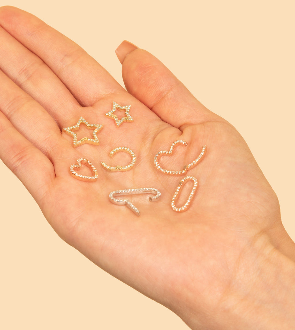 Diamond Round Connector Clasp
