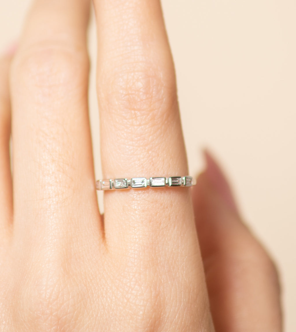 Diamond Baguette Bezel Set Band
