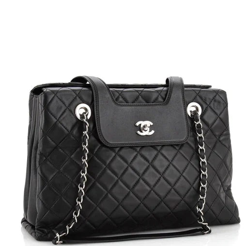 Chanel 3 Accordion Shopping Tote Quilted Lambskin