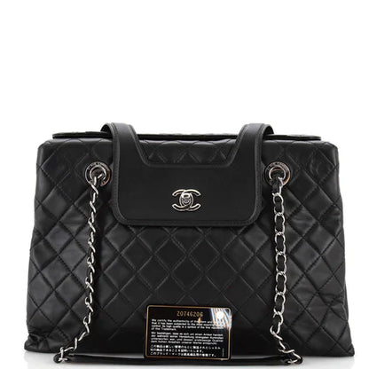 Chanel 3 Accordion Shopping Tote Quilted Lambskin